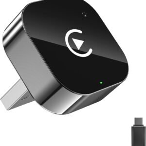 Wireless Carplay Adapter & Android Auto 2025 Upgrade Wired CarPlay to Wireless,2-in-1 Mini USB Design with Fast Stable Connection Car Play for Apple iOS 10+, Android 11+ Version
